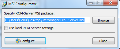 MSI configurator